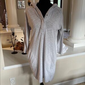 Gray Hooded sweatshirt Dress
